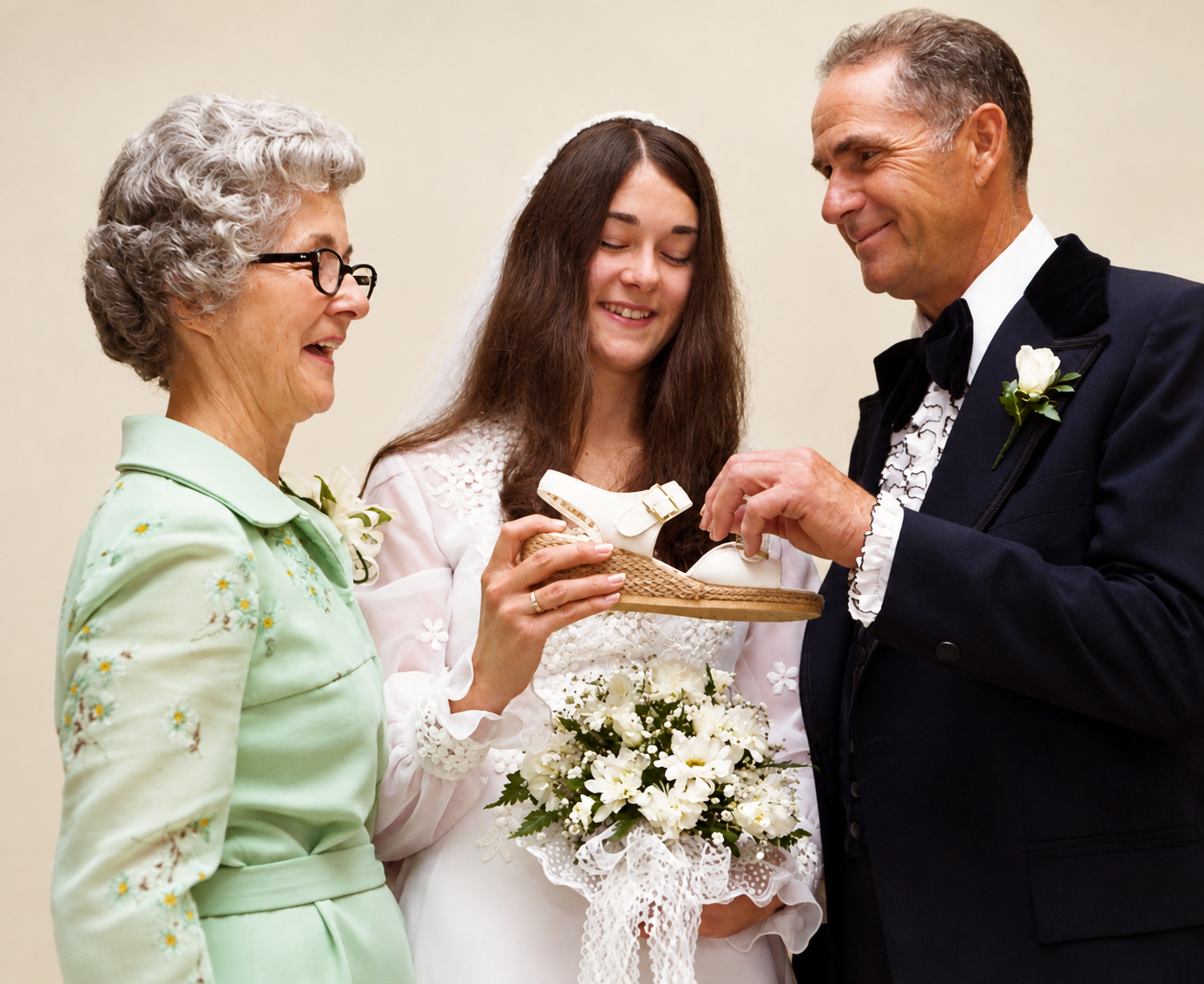 A wedding shoe tradition at the reception