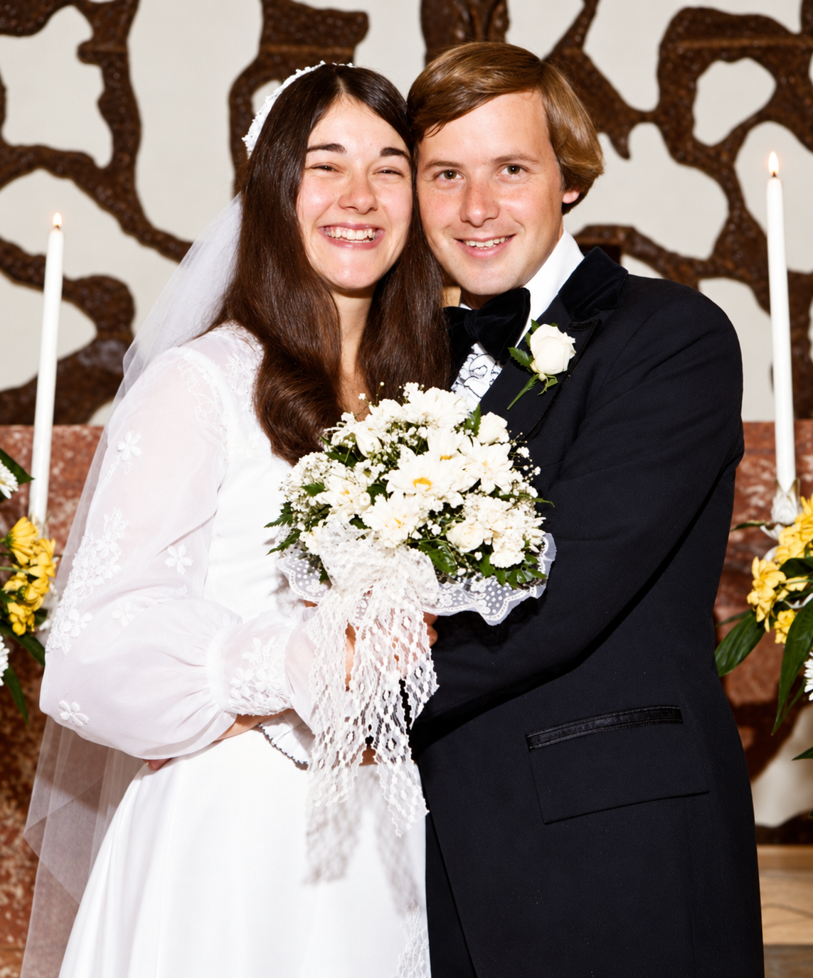 Cindy and Ray during their church ceremony